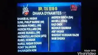 BPL 2019 Players Draft I Season 6 I BCB