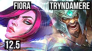 FIORA vs TRYNDAMERE (TOP) | 9 solo kills, 1000+ games, Legendary, 13/2/2 | EUW Grandmaster | 12.5