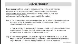 Model Building in Regression