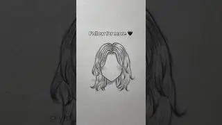 Easy way to Draw Hair ✨ #tutorial #howtodraw #shortvideo #shorts