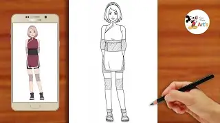 How to Draw Sakura Haruno Full Body || Easy Naruto Drawing Step by Step