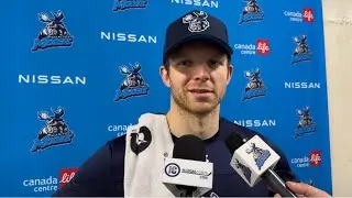 Manitoba Moose goalie Collin Delia on the final day of training camp