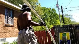 Test Firing Primitive Pipe Bow & 61inch Longbow