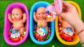 Kiddies tv wheels on the bus colors |new toy video for kids toy bus |candy bathtubs satisfying video