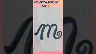 How to draw a letter m ✨.#ytshorts #handwriting #youtube #art #calligraphylattering #calligraphy .