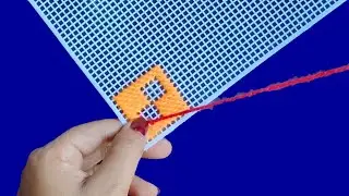 VERY UNIQUE AND EASY WAY PLASTIC CANVAS DESIGN IDEA STEP BY STEP FOR BEGINNERS 👍👍❤️👌