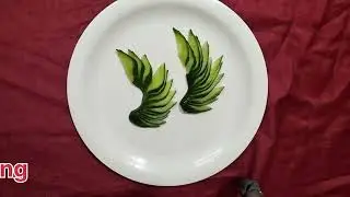 Cucumber Flower Carving | Simple & Elegant Design