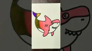 Baby Shark 🦈 Easy Drawing For Kids #howtodraw #shark #art