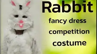 how to make rabbit dress at home ।fancy dress competition । rabbit dress making । rabbit costume diy