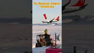 Ice Runway Airport Antarctica | Dangerous Airport in World | #facts #informative #reels #airport