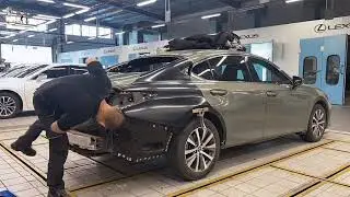 REAR FENDER REPLACEMENT PROCESS OF LEXUS ES 200 | Car Paint Tv