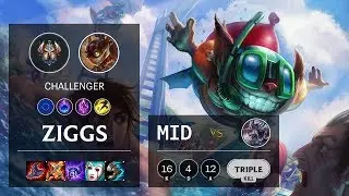 Ziggs Mid vs Kassadin - EUW Challenger Patch 10.4