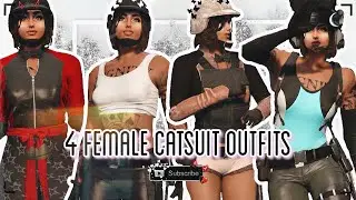 GTA 5 Online | 4 Female Catsuit Outfits Tutorial-CUTE! [ Xbox,PS4/5 ]