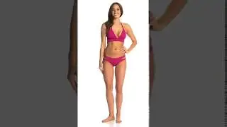 Aerin Rose Dahlia Wrapped Banded Fixed Triangle Bikini Top | SwimOutlet.com