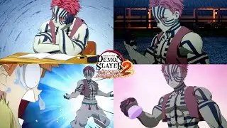 Demon Slayer Hinokami Chronicles 2 - All Akaza's Reaction To Every Academy Ultimate Attack
