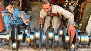 Old School Repair | How Rebuilding A Wrecked CrankShafat | Damage Crank