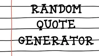 Random Quote Generator using Python | Tkinter Random quote generator using .txt file