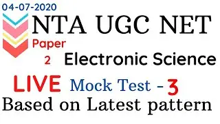 UGC NET Mock Test 3 Electronic Science