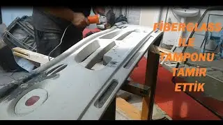 KARAVANIN TAMPONUNU FİBERGLAS İLE TAMİRİ YAPTIM - BOYAMAYA HAZIRLIK | KARAVAN YAPIMI ~27