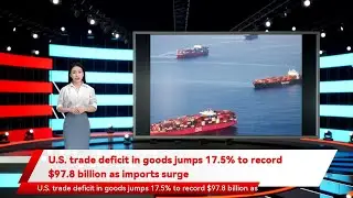 U.S. trade deficit in goods jumps 17.5% to record $97.8 billion as imports surge