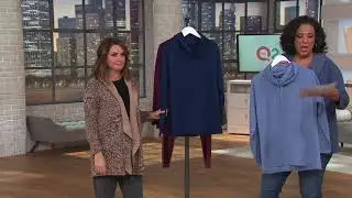 Cuddl Duds Comfortwear French Terry Cowl Neck Sweatshirt on QVC