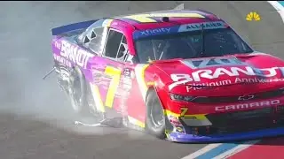 JUSTIN ALLGAIER JEB BURTON CRASH - 2023 DRIVE FOR THE CURE 250 NASCAR XFINITY SERIES AT CHARLOTTE