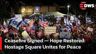 JUST IN: Tears & Triumph in Hostage Square: Israelis Celebrate Ceasefire Deal | DWS News | AH14