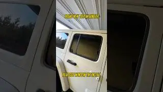 HOW TO: TINT OVER FACTORY DYED REAR SIDE WINDOW | JEEP WRANGLER #tinting #windowtinter #shortsbeta