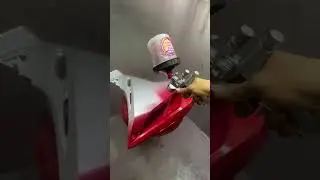 candy red over silver #autobodypaint #shorts #fyp