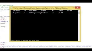 Library Management System using C