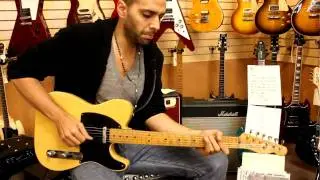Mark Agnesi playing a Fender 1951 NoCaster at Norman's Rare Guitars
