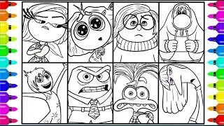 Inside Out 2 Coloring Pages | Coloring All Emotions:Envy Anxiety Joy Anger Sadness Fear Disgust