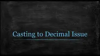 Casting to decimal issue