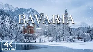 Зима в Баварии 4K ❄️ Кинематографическая зима со снежными замками, лесами и альпийскими пейзажами
