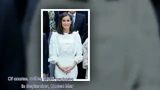 Queen Letizia goes glam in semi sheer ruffle bust and waist cinching leather