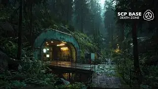 Abandoned SCP Base: Death Zone | Dark Sci-Fi Rain Ambience | 4K