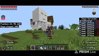 Playing my Minecraft forever world!