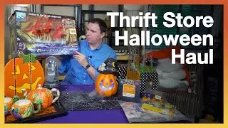 Thrift Store Halloween Haul - July, 2019.  Amazing decoration finds that mostly work!