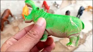 Cow Giraffe Elephant Tiger Panda Rhinoceros Animal Toys, Asmr toys #kitchentoys
