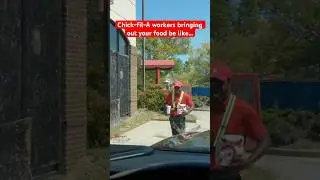 Chick-fil-A workers bringing out your food be like&hellip; | #shorts