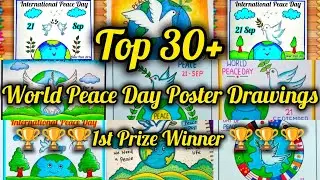 International Peace Day Drawing Ideas/World Peace Day Poster/Peace Day Poster Drawing Competition 🏆🏆
