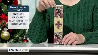TBM82_ NATIVITY OF CHRIST ICON TAPESTRY BOOKMARK