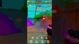 TOP 1 RADIANT NEON #valorant #valorantclutchmoments #valorantclips #valorantradiantaim #gaming