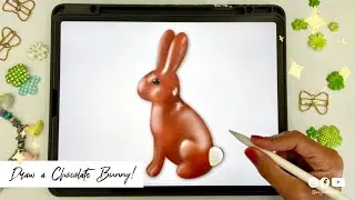 How to Draw a Realistic CHOCOLATE Bunny in Procreate! 🐰 || Easter Art