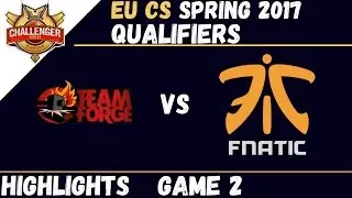4G vs FNA | Highlights Game 2 | FINALS EU CS Qualifier 2017  | Team Forge vs Fnatic Academy