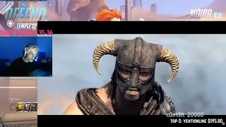 Overwatch xQc accidentally hurts himself after listening to Skyrim music