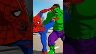 Spider-Man vs Hulk (Wait for End!)🤯 || @marvel @BigMarvel #shorts #viral #marvel #hulk #spiderman
