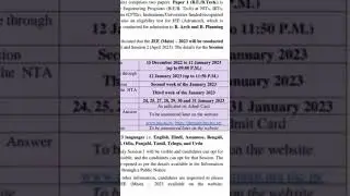 Breaking News : JEE Mains 2023 Dates Announced | #jeemains #dateofjeemain