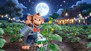 Why Does Baby Monkey Water Cucumbers at Night? | Kids Storytime