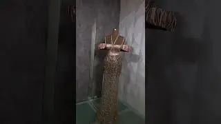 Share with someone who would dazzle the crowd in this masterpiece! To order this stunning gold gown,